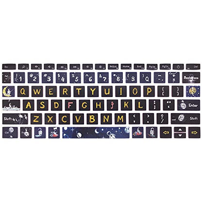 Silicone Keyboard Skin for 12.4" Microsoft Surface Laptop Go 1/2 / 3, Space Man - color: Space Man