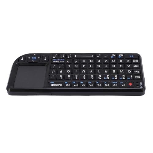 Zopsc Wireless Keyboard with Touchpad, USB Rechargeable Portable Backlit Keyboard for Laptop, Tablet, PC, Slim Wireless Keyboard with Touchpad for Home Office