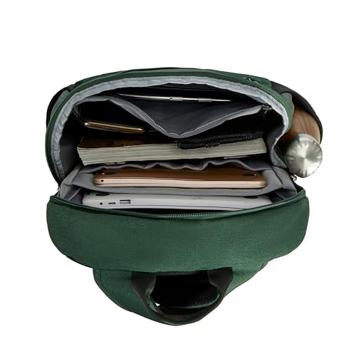 Travelon Anti-Theft Metro Backpack with RFID blocking pouch - color: Forest Heather