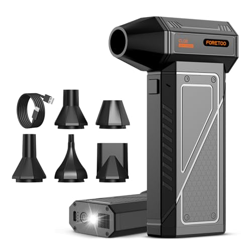 Compressed Air Duster-150000RPM Super Power Cordless Air Duster, Rechargeable Brushless Motor Durable Power Blower with SOS LED Light,Adjustable Dust Blower for Computer, Pet,Outdoor, House and Car