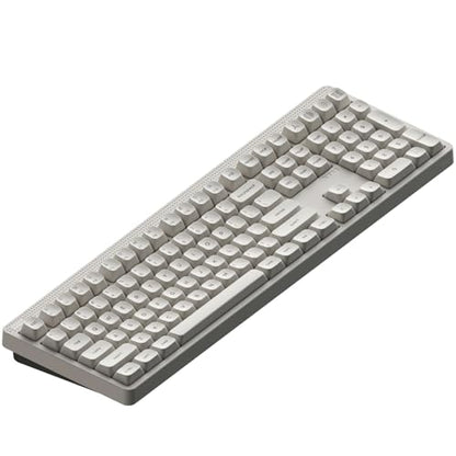 NuPhy Node100 Wireless Mechanical Keyboard, Hot Swappable Custom Bluetooth Keyboard, 109 Keys Computer Gaming Keyboards, Supports Touch Gestures, PBT Keycaps, RGB Backlit, Bluetooth/2.4GHz/USB-C - color: White, size: High-profile Red Max Switch