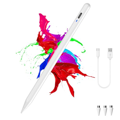 Stylus Pen for Android Tablet/Phones, Tablet Pencil for iOS/Android,White | Fast Charge Stylist for Writing/Drawing,Active Stylus Pen for iPhone/Nintendo Switch/Samsung/Mi/HW/Lenovo/Poco X8 Pro/Max - color: White