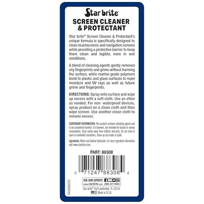 STAR BRITE Screen Cleaner & Protectant; Clean & Protect Phones, Tablets, Sunglasses, Helmet Visors, Touchscreens & More. Shed Fingerprints, Grime, Salt Water & Increase Rain Visibility (088308)