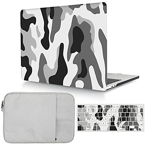 Case Compatible with MacBook Pro 13 inch 2012 2011 2010 2009 2008 Release with CD-ROM, Plastic Hard Shell Cover & Sleeve Bag & Keyboard Cover Skin for MacBook Pro 13 A1278,Camouflage - color: Camouflage, size: A1278(Pro 13 w/CD-ROM 2008-2012)