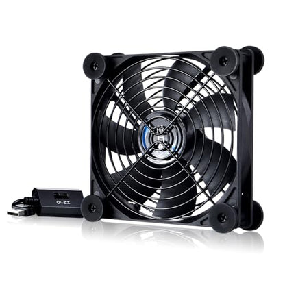 USB 120mm Quiet Fan, 5V USB Portable Cooling Fan for Flat Panel TV Receiver Router DVR PlayStation Xbox Computer Cabinet Cooler - size: Usb 120mm Fan