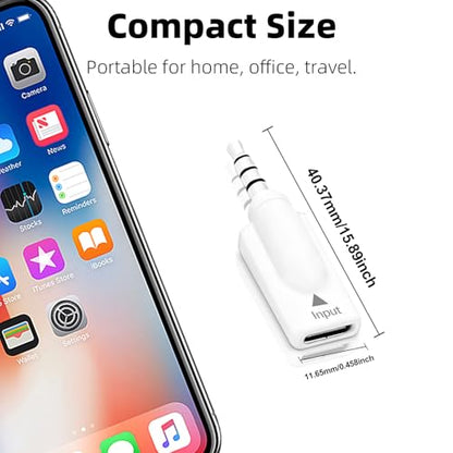 Poyiccot USB C to 3.5mm Jack Audio Adapter 1Pack, USB Type C Female to 3.5mm Male Audio Adapter, Type C to AUX Headphone Stereo HiFi DAC Jack for iPhone 15, MacBook, Car Headphone, White - style: 1 Pack Male to Female White