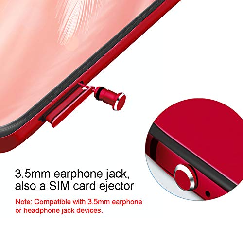 USB C Dust Plugs Charging Port Cover Caps, 2 PCS (Red) | Cable Protectors Included, Compatible with iPhone 17 16 15 Pro Max - color: Red