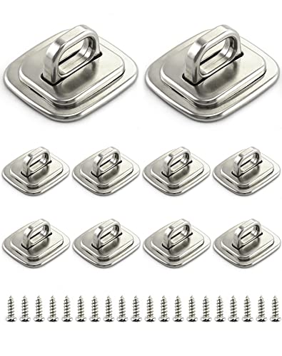 QWORK Laptop Cable Lock Anchor, 10 Pack Steel Desk Mount Anchor Accessory, Security Anchor Base Plate for Laptop Cable Locks, for Keyed or Combination Cable Locks - size: 10 Pack