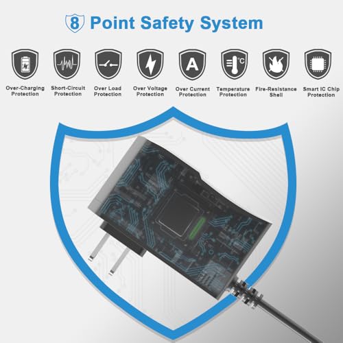 5V 2A Power Supply Adapter 5V 2A Power Supply 100V-240V AC Power Adapter Wall Charger for CCTV Cameras, Routers, Modems, Clocks, Printers, LED Lights, Cordless Phones, Set-Top Boxes