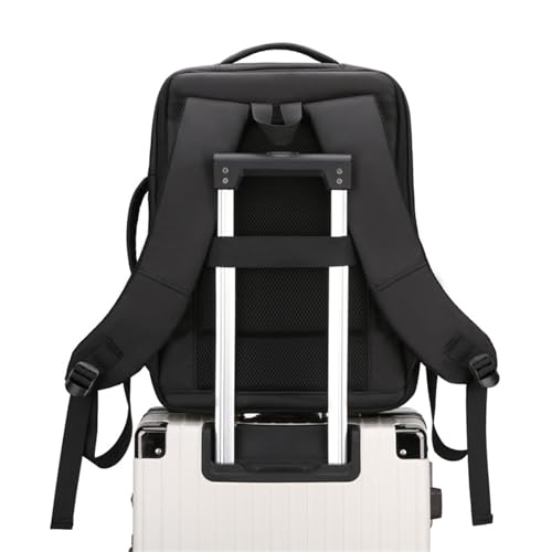 Expandable Business Laptop Backpack with USB Charging Port, Water Resistant Travel Work Bag for Men Women Fits 15.6 Inch Laptop (1) - color: 1