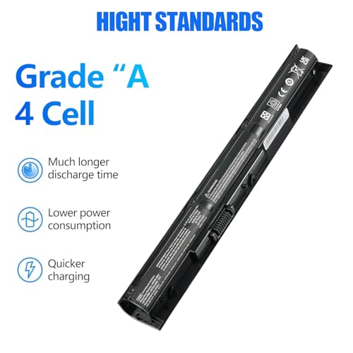VI04 Notebook Battery for HP Spare 756743-001 756478-851 756744-001 | V104 756745-001 756478-851 for HP Pavilion 15-P 17-F Series 15-p011na 15-p165sa 15-p214dx 15-p003ax 17-f115dx 2800mAh/41Wh - size: 12.08*2.79*1.85 inch VI04
