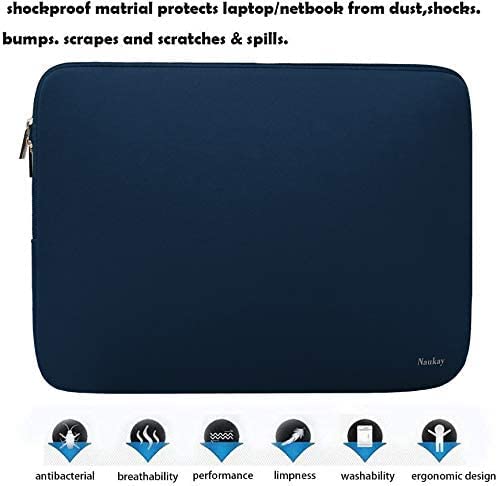 Laptop Sleeve 17 inch, Resistant Neoprene Laptop Sleeve/Notebook Computer Pocket Case/Tablet Briefcase Carrying Bag Compatible for Asus/Dell/Fujitsu/HP/Sony/Acer - (Dark Blue) - color: Dark Blue, size: 17.3 inch