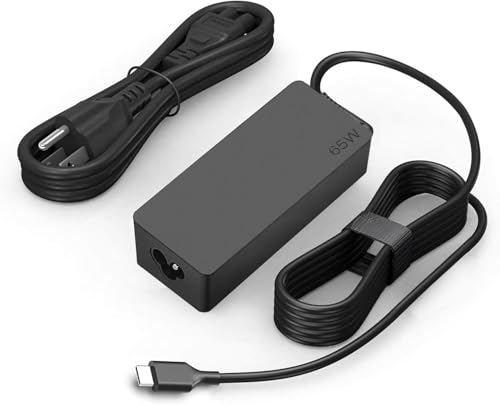 65W USB C Laptop Charger Replacement for Lenovo Thinkpad/Yoga/ Chromebook Laptop Computer, Thinkpad T14 T15 T16 E14 E15 Type C Laptop Charger Fast Charging