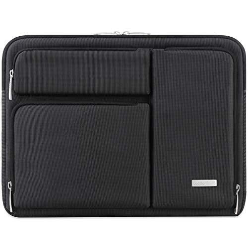 Lacdo 360° Protective Laptop Sleeve Case for 16 inch MacBook Pro M5 Pro/Max A3428 A3429 (2026), M4/M3/M2/M1 A3403 A3186 A2991 A2780 A2485 A2141, 15 inch Surface Laptop 7/6/5/4/3 Computer Bag, Black - color: Black, size: New MacBook Pro 16 Inch