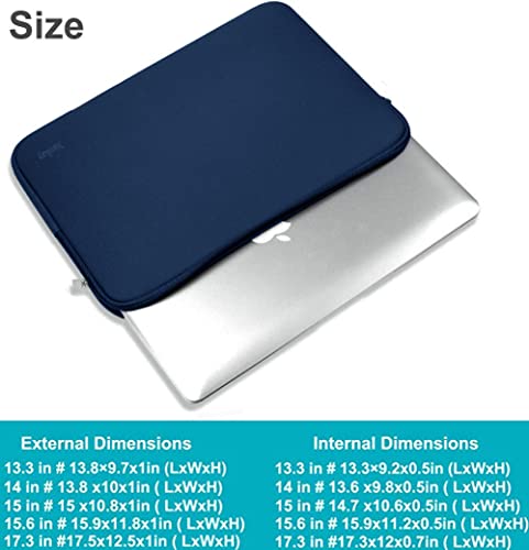 14 Inch Laptop Case, Resistant Neoprene Laptop Cover/Notebook Computer Pocket Case/Tablet Briefcase Carrying Bag for 14 inch HP, Lenovo, Asus Notebook, Ultrabook, Dark Blue - color: Dark Blue, size: 14 inch
