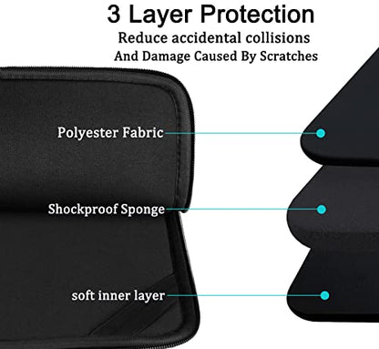 Laptop Case Sleeve 15.6 inch, Shockproof Protective Computer Carrying Cover | Laptop Sleeve with Front Pocket, Durable Briefcase Handbags Computer Bag for 15.6 inch HP, Dell, Acer, Asus, Notebook - color: Black, size: 15.6 inch