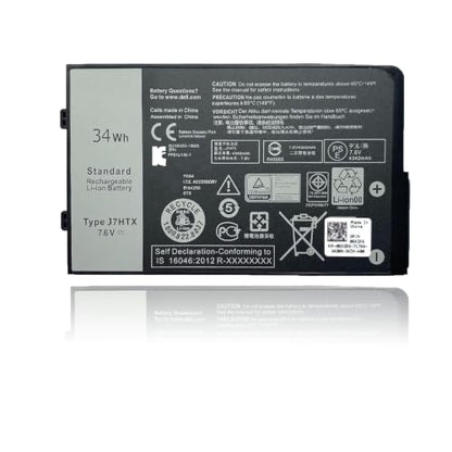 J7HTX Laptop Battery Replacement for Dell Latitude 7220 7202 7212 Rugged Extreme Tablet Series 7XNTR 02JT7D FH8RW 7.6V 34Wh 4342mAh - size: 4.28*2.51*0.54 inch J7HTX