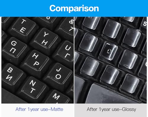 (2PCS) Ukrainian Keyboard Stickers, Ukraine Keyboard Letters Replacement Sticker with White Letter/Black Background, Cyrillic Russian Belarus Keyboard Stickers for Computer Laptop Notebook Desktop - color: Ukrainian