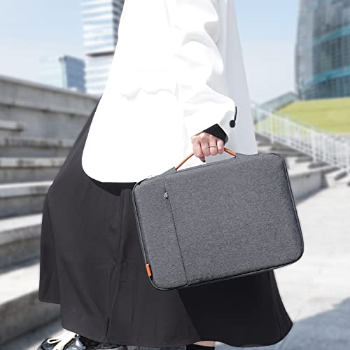 360° Protective Laptop Sleeve for 14 inch MacBook Pro M4/M3/M2/M1 Chips Pro/Max A2992 A2918 A2779 A2442 2024-2021, 13 inch Air A2681 A2337 Pro A2686 A2338, Splash-Resistant Case Bag, Grey - color: Gray, size: 13.3-14 inch