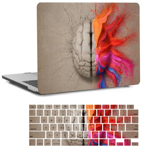 Compatible with MacBook Pro 14 inch Pro/Max Case 2025-2021 M5/M4/M3/M2/M1 Models A3434 A3185 A3401 A3112 A2918 A2992 A2779 A2442, Plastic Laptop Shell & Keyboard Cover, Brain Flowers - color: Brain Flowers, size: Pro 14.2" (2026-2021)M5/M4/M3/M2/M1