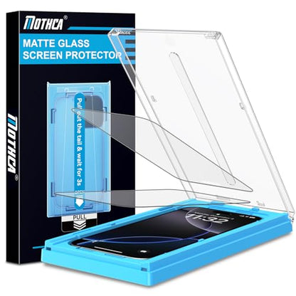 Mothca 2 Pack Matte Glass Screen Protector for iPhone 16 / iPhone 15 (6.1 inch) [Auto Fit Box Dust-Free] Full Coverage Anti-Glare & Anti-Fingerprint Tempered Glass, Bubble Free, Smooth as Silk - size: iPhone 16/15-6.1 Inch