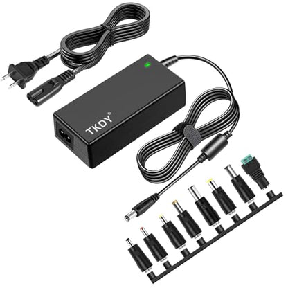 24V Power Supply, 24V 2.5A AC Adapter, fit for Logitech G29 G920 Racing Wheel/LED Light Strip/Vizio Soundbar/Dymo 4XL Printer etc,100-240V 50/60Hz Power Cord, with 8 DC Tips.