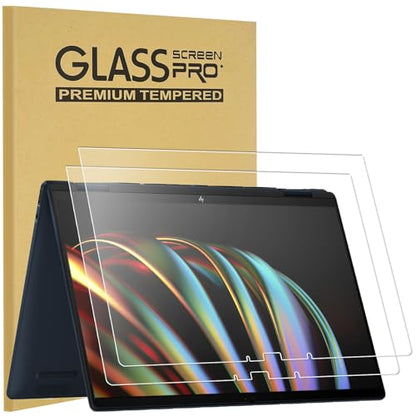 2-Pack Tempered Glass Screen Protector for 2025 New HP OmniBook 5 Flip 2-in-1 14" (fp-0000) & 2024 HP Envy x360 14" 2-in-1 (14-FA / 14-FC) Touchscreen Laptops, Ultra Clear, 9H Hardness, Anti Scratch