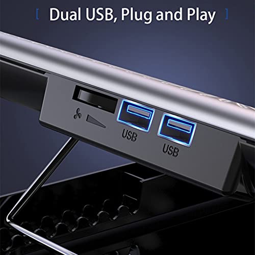 Gaming Laptop Cooler Silent Fan Metal Cooling Pads Port Portable Adjustable Notebook Stand for 12-16 Inch