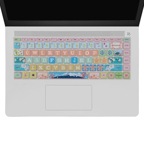 Keyboard Cover for HP 14" Laptop/HP Pavilion x360 14M-BA/CD 14M-DH 14-BF 14-cm 14-CF 14-DF 14-dk 14-DS 14-dq 14-FQ Series, 14-dq0020nr/dq0030nr, 14-fq1025nr/fq0033dx, Sakura - color: Sakura