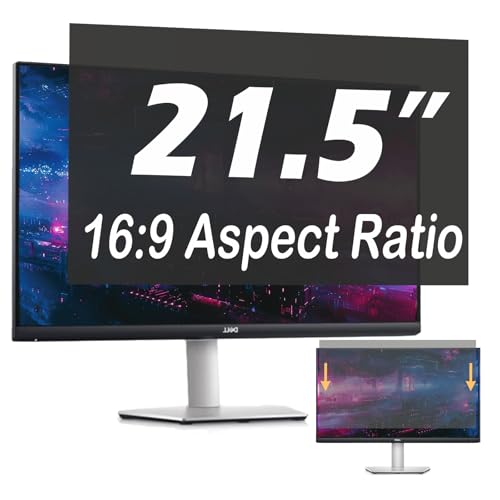 21.5 Inch Privacy Screen for Computer Monitor, 16:9 Anti-Spy Filter for Laptop & PC Display, Blue Light Blocking Anti-Glare Reversible Protector Film, Easy Slide-Mount Installation (21.5 Inch Widescreen(16:09)) - size: 21.5 Inch (16:09)