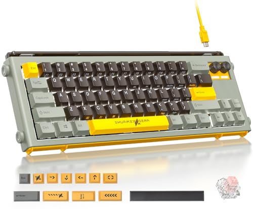 65% Mechanical Gaming Keyboard, Varmilo EC V2 Sakura Switches, BT5.0+USB-C, 4 Devices Connection, LED Backlit 4400mAh Battery, Anti-Ghosting 65 Keys Wireless Keyboard,Win/Mac