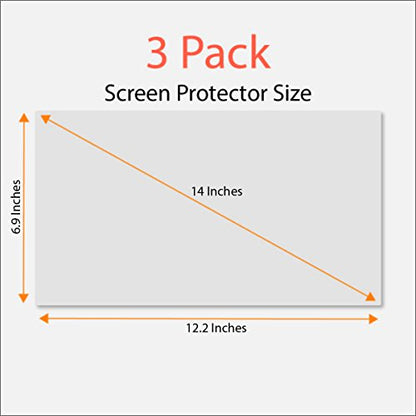 Anti-Glare and Anti Finger Print Screen Protector (3 Pack) for 14 Inches Laptop - color: 14" Screen Protector