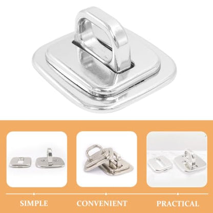 Balacoo 4pcs Security Anchor Base Plate for Laptop Locks with Zinc Alloy Material and Secure Base Design, Anti-Theft Desk Mount Lock Anchor for Travel and Library Use