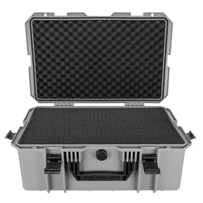 Eylar 21.6" Intact Series Carry-On Hard Camera Case, Lightweight and Durable Stacker Design with Foam (Gray) - color: Gray