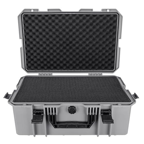 Eylar 21.6" Intact Series Carry-On Hard Camera Case, Lightweight and Durable Stacker Design with Foam (Gray) - color: Gray
