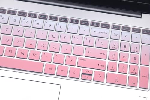 Keyboard Skin Compatible for 15.6" HP Laptop 15-fc 15-fd 15t-fd Series, HP Pavilion 15 15-eg/eh/er 15t-eg200/eg300 15z-eh300 Series, HP Pavilion 17z 17z-cp000 17z-ca200 17-cn 17-cp Series (Ombre Pink) - color: Ombre Pink