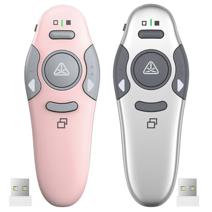 QUI Presenter Remote USB A Bundle | One Pink & One Silver