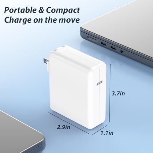 Mac Book Charger 140W GaN USB-C Fast Charger, PD Power Adapter for MacBook Pro 16" 14", MacBook Air 15" 13" M1 M2 M3 M4 M5 (2021-2026), with 6.6ft USB-C to USB-C Cable
