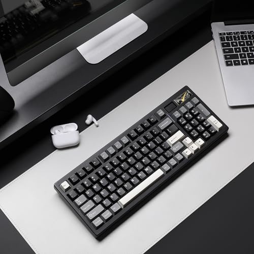 YUNZII IF99 96% Wireless Mechanical Keyboard (Black, Gateron Zero Switch) | QMK/VIA Keyboard with LCD Display,Custom Magnetic Badge,8000mAh Battery,Hot Swap Gasket,RGB,for Gaming/Mac/Win - color: Black, size: Gateron Zero Switch