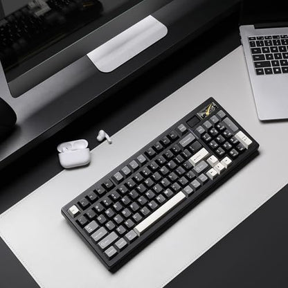 YUNZII IF99 96% Wireless Mechanical Keyboard (Black, Gateron Zero Switch) | QMK/VIA Keyboard with LCD Display,Custom Magnetic Badge,8000mAh Battery,Hot Swap Gasket,RGB,for Gaming/Mac/Win - color: Black, size: Gateron Zero Switch