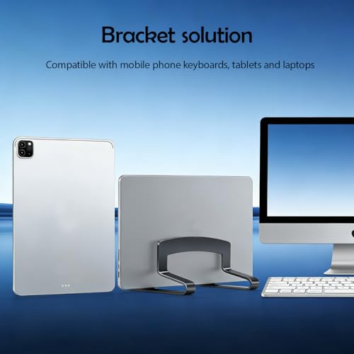 Vertical Laptop Stand Adjustable Aluminum Space Saving Holder for Desk,Gaming Home Office Use,Designed for Gamers Professionals Compatible Up to 17.3 Inch Laptops,Gray