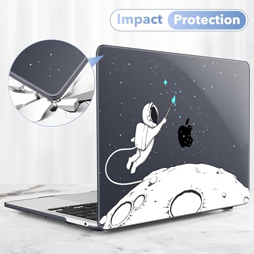 May Chen Case for MacBook Pro 13 inch M2 2023,2022,2021,2020 A2338 M1 A2251 A2289, Plastic Hard Shell Cover for MacBook Pro 13" with Touch Bar Fits Touch ID, Cute Astronaut - color: Cute astronaut