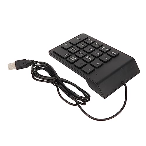 Wired Number Pad 18 Keys, Ergonomic USB Mini Numeric Keypad, Plug and Play Quiet Typing for PC Laptop Desktop, 2 Pack (1PC) - size: 1PC