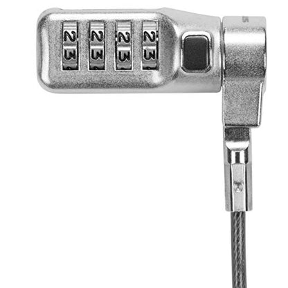 Targus DEFCON 3-in-1 Lock, Resettable Coiled Combination Retail Lock for Laptop Computer and Desktop Security Cable (ASP86CCLGL) - size: 3-in-1 Lock, style: Resettable Coiled