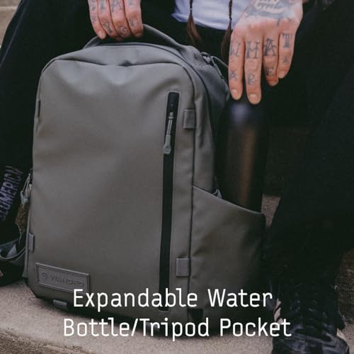 WANDRD PRVKE Zip 21L V4 Camera Backpack – Weatherproof Travel Bag with Laptop Sleeve, Expandable Rolltop and Quick Side Access - color: Black, size: 21L (Bag Only), style: Zip