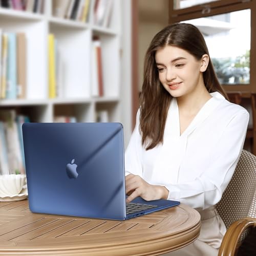 MOSISO Compatible with MacBook Air 13 inch Case M5 2026 M4 M3 M2 2025-2022 | A3449 A3240 A3113 A2681, Hard Shell&Keyboard Cover&Screen Film&Pouch for MacBook Air 13.6 inch Case, Crystal Midnight - color: Crystal Midnight
