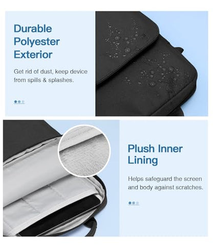 MoKo 9-11 Inch Tablet Sleeve Bag Handle Carrying Case with Shoulder Strap Fits New 11-inch iPad Pro M5/iPadAir M3, i-Pad 10 10.9, iPad 9/8/7th 10.2, i-Pad Air 5/4th 10.9, Tab S8/S9 11, Black - color: Black, size: 9-11 inch