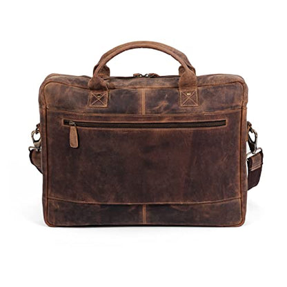 Leather briefcase 18 Inch Laptop Messenger Bags for Men and Women Best Office Briefcase Satchel Bag - style: 18 Inch