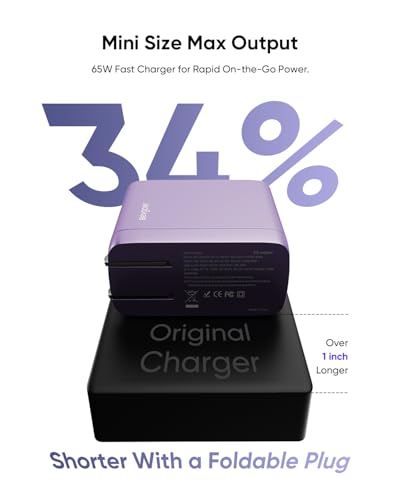 Surface Pro Charger, 65W Microsoft Surface Charger for 12/11/10/9/8/7/6/5/4/3/X, Compatible with Both Microsoft Book/Laptop/Tablet and All USB-C Deviece (Purple) - color: Purple