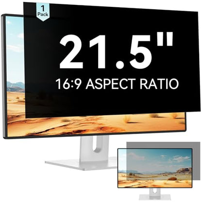 Mamol 21.5 Inch Computer Privacy Screen - Removable Anti Blue Light Glare Filter, Anti-Scratch Protective Film - size: 21.5'' Privacy Screen (16:9)